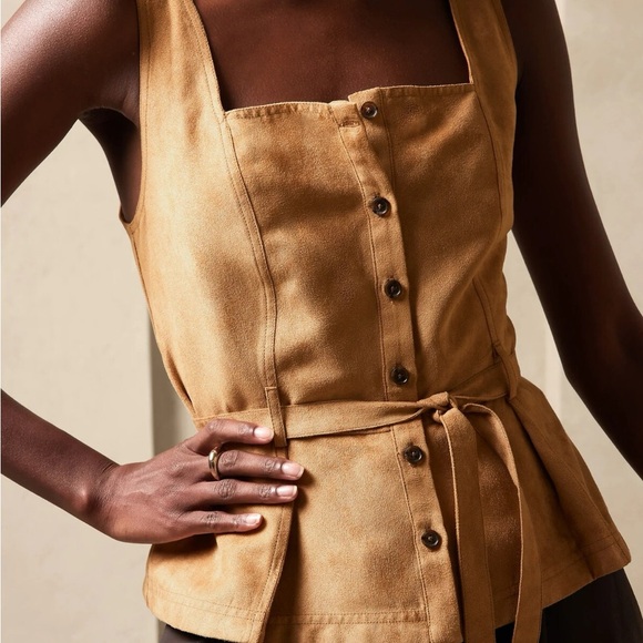 Banana Republic Tan Button-Down Top - Picture 4 of 5